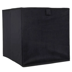 Składane pudełko do regału 30x30 Giulia czarne nowoczesne Intesi na zabawki i ubrania