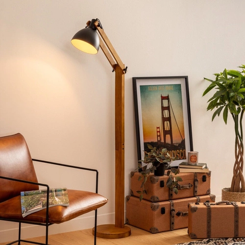 Lampa podłogowa Cuba sosna/metal