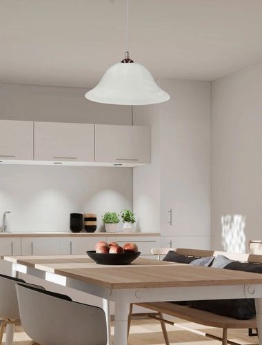 Lampa wisząca Vera miedziany 1x60W E27 klosz alabastrowy