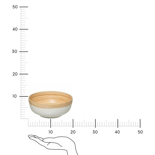 Miska Modern Color biała bambusowa śr.20 cm
