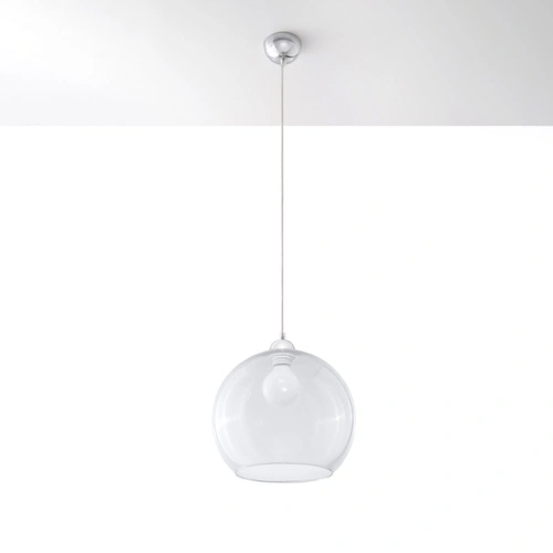 Lampa wisząca kula BALL transparentna szklana do salonu i jadalni nad stół 30 cm