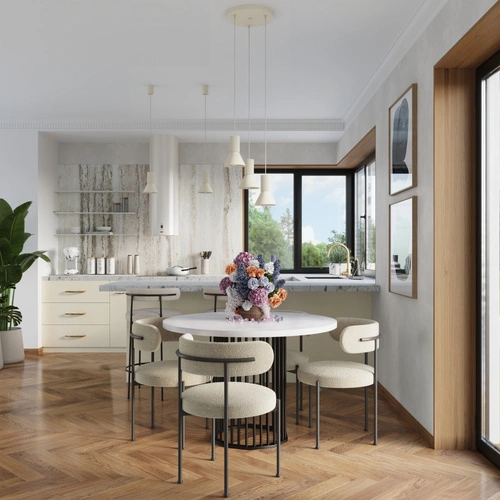 Lampa wisząca loftowa ESTRIA 3P beżowa nad stół do kuchni i jadalni 30 cm