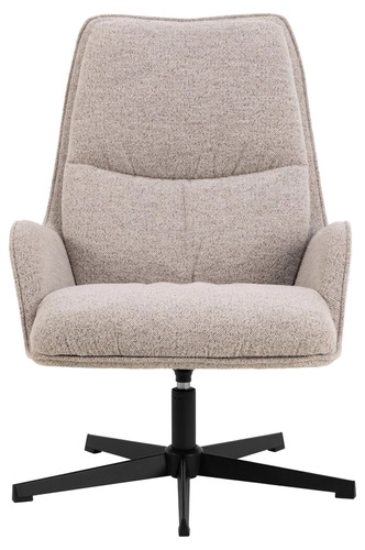 Fotel obrotowy Bosley beżowy Monza 60 do salonu nowoczesny z podłokietnikami tapicerowany