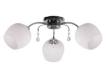 Lampa wisząca Zachera biała szklana 3-punktowa do salonu kuchni nad stół