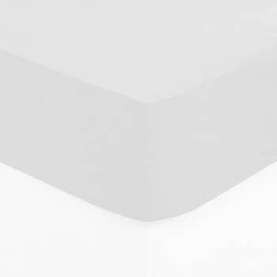 Prześcieradło z gumką 160 x 200 cm z zakładką 30 cm bawełna białe