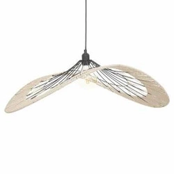 Lampa wisząca Caly 75 cm boho czarno-naturalna nad stół do salonu i jadalni Atmosphera