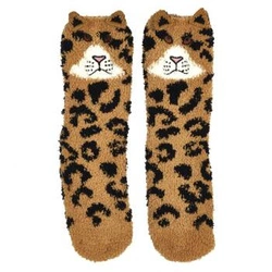 Skarpetki pluszowe Intesi Kot pomarańczowe miękkie i przyjemne w dotyku do domu