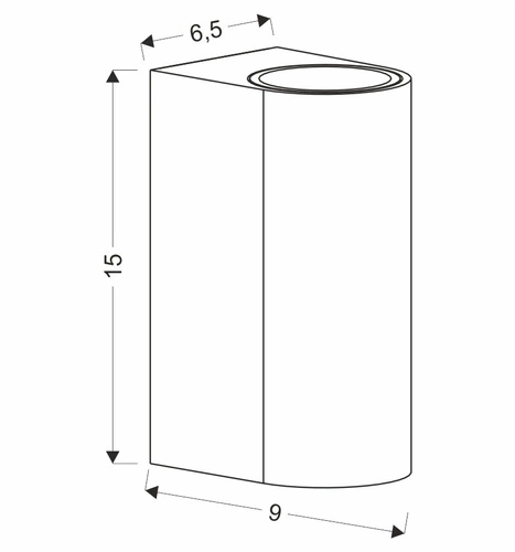 Kinkiet zewnętrzny Lobelia czarny nowoczesny aluminiowy lampa ścienna na taras CANDELLUX
