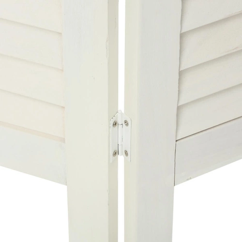 Parawan pokojowy drewniany biały Camila 3-skrzydłowy retro do sypialni Atmosphera