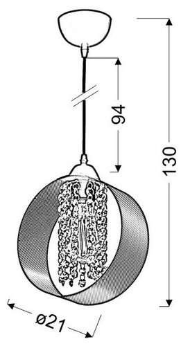 Lampa wisząca Andaro 21 1x40W E27 kawowy