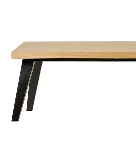 Stolik kawowy Amora prostokątny drewniany nowoczesny industrialny do salonu 60x120 cm Intesi