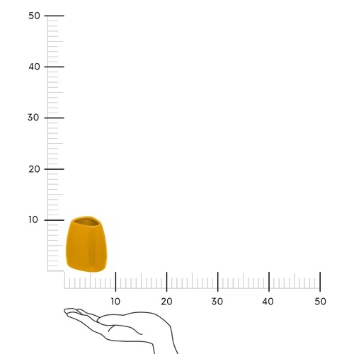 Kubek na szczoteczki do zębów ceramiczny musztardowy Colors nowoczesny do łazienki 5five