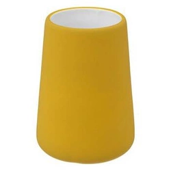 Kubek na szczoteczki do zębów Colors musztardowy ceramiczny nowoczesny do łazienki 5five