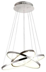 Lampa wisząca LED Lune 50 chrom nowoczesna regulowana do salonu i jadalni 50 cm
