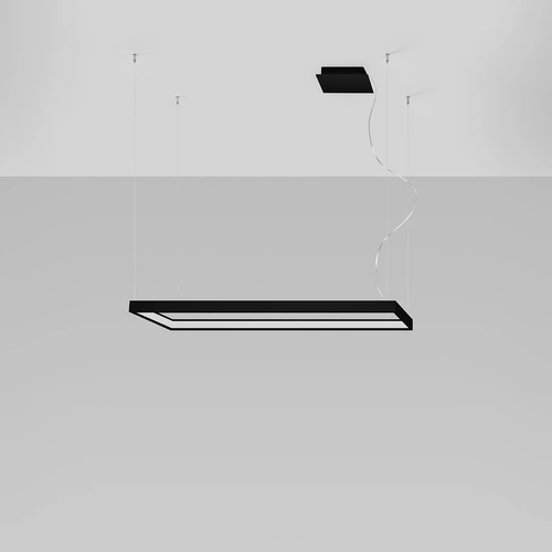 Żyrandol LED czarny Tuula M nowoczesny industrialny do salonu i jadalni 100 cm