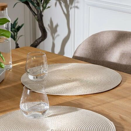 Okrągła beżowa podkładka pod talerz 38 cm do jadalni 5five simply smart