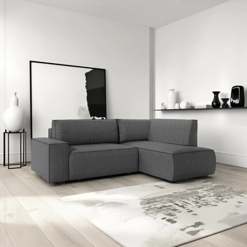 Narożnik Molde L prawy sztruks szary      ciemny Poso 60