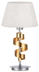 Lampa stołowa Denis 1x60W E27 chrom/złoty + abażur o tym samym indeksie