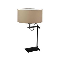 Lampka nocna do sypialni Alaska nowoczesna beżowa z abażurem 55 cm metalowa LYSNE