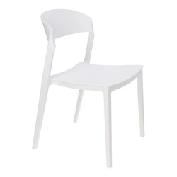 Krzesło Ribbon Intesi białe nowoczesne z tworzywa do jadalni i kuchni