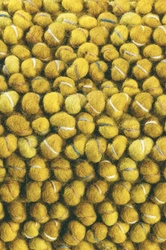 Dywan do salonu wełniany Cobble żółty 250x350cm nowoczesny ręcznie tkany łatwoczyszczący