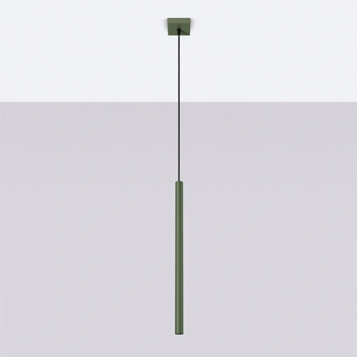 Lampa wisząca Pastelo 1 zielona oliwka nowoczesna regulowana do salonu i nad stół