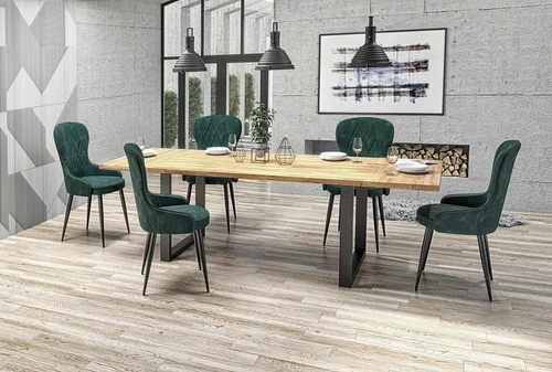 Stół Radus 120x78 drewno lite - dębowe dąb naturalny OUTLET