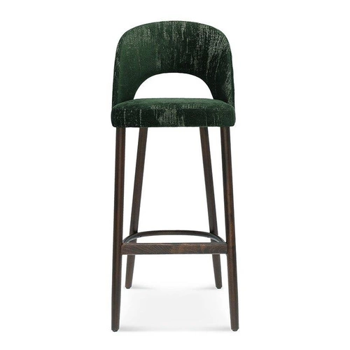 Hoker do kuchni z oparciem Alora FAMEG nowoczesny drewniany tapicerowany skóra personalizowany