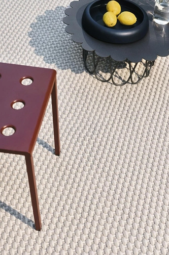 Dywan zewnętrzny Lace Sage Grey 250x350 beżowy nowoczesny na taras i balkon łatwy w czyszczeniu