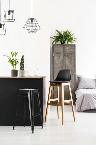 Hoker Paris 66 cm metalowy bez oparcia personalizowany nowoczesny do kuchni i wyspy D2.DESIGN