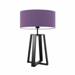 Lampka nocna Thor nowoczesna z abażurem fioletowym na czarnym stelażu do sypialni LYSNE