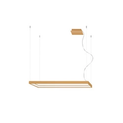 Żyrandol LED Tuula M złoty nowoczesny do salonu loftowy metalowy 150 cm Thoro