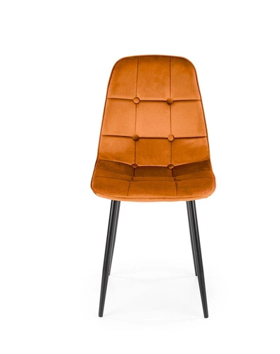 Krzesło Plein tapicerowane welur cynamonowy do jadalni nowoczesne skandynawskie Intesi