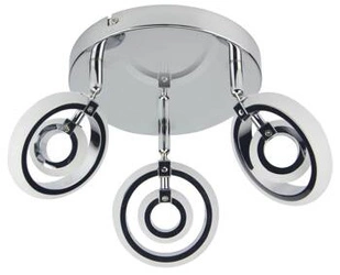 Plafon LED nowoczesny Celt 3x6W chrom okrągły do salonu i sypialni CANDELLUX
