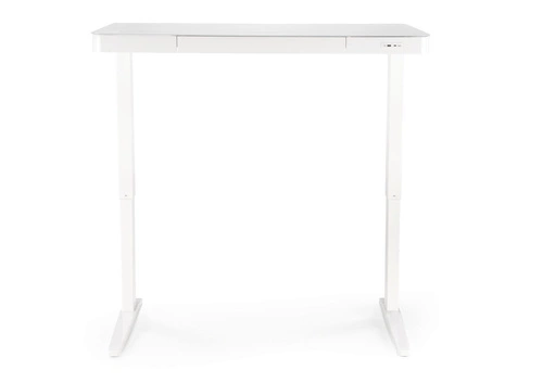 Biurko nowoczesne białe z regulacją wysokości i szufladami Alembe Intesi do pracy 120x60 cm