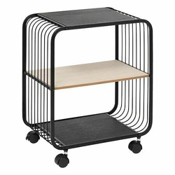 Regał industrialny na kółkach Glamm 2-poziomowy metalowy do salonu i sypialni 5five