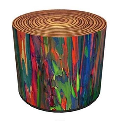 Pufa okrągła Negre Intesi nowoczesna tapicerowana multikolor do salonu lub sypialni 40 cm