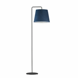 Lampa podłogowa do salonu RIJAD morska welurowa nowoczesna glamour z abażurem LYSNE 156 cm