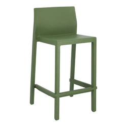 Hoker Kate zielony 65 cm z oparciem nowoczesny do kuchni i ogrodu SCAB Design