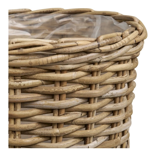 House Nordic Kalak zestaw 2 koszy dekoracyjnych z rattanu do salonu rustykalny