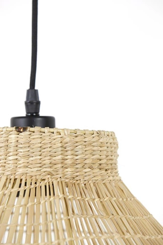 Lampa wisząca Latika nowoczesna pleciona naturalna do salonu i jadalni 45 cm