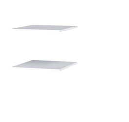 Zestaw 2 białych półek ściennych do szafy Intesi 42 cm do garderoby i kuchni