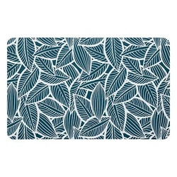 Mata diatomitowa antypoślizgowa do kuchni 45x75 cm jasnozielona liście 5five simply smart