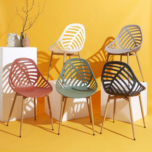 Krzesło do jadalni i kuchni Alameda Intesi szare nowoczesne z tworzywa i stali do ogrodu