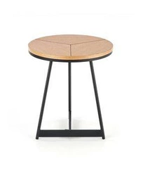 Stolik kawowy Annaba S okrągły dębowy loftowy 45 cm nowoczesny do salonu Intesi