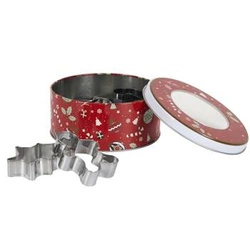 Zestaw Intesi metalowe formy do ciastek świątecznych w pudełku do pieczenia i dekoracji