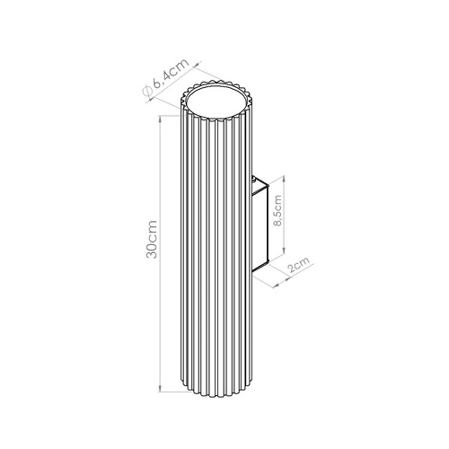 Kinkiet IVAR LED ochra czerwony nowoczesny do salonu i sypialni