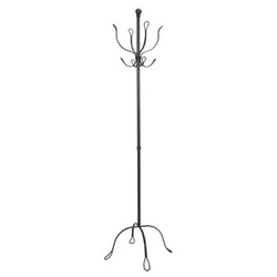 Wieszak stojący metalowy Loop szary do przedpokoju vintage na kurtki i torebki 170 cm