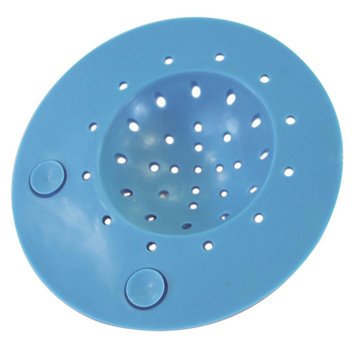 Sitko do zlewu silikonowe Intesi niebieskie okrągłe nowoczesne do kuchni i łazienki 12 cm