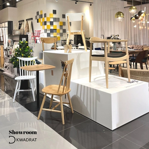 Krzesło drewniane Wopy naturalne do jadalni i kuchni styl retro vintage patyczak Intesi